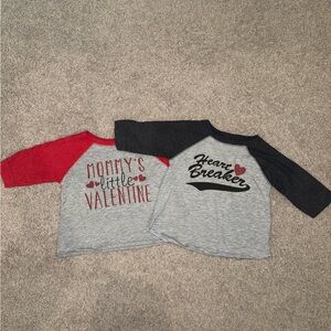 Valentine’s Raglan 3/4 Sleeve Shirts 18-months